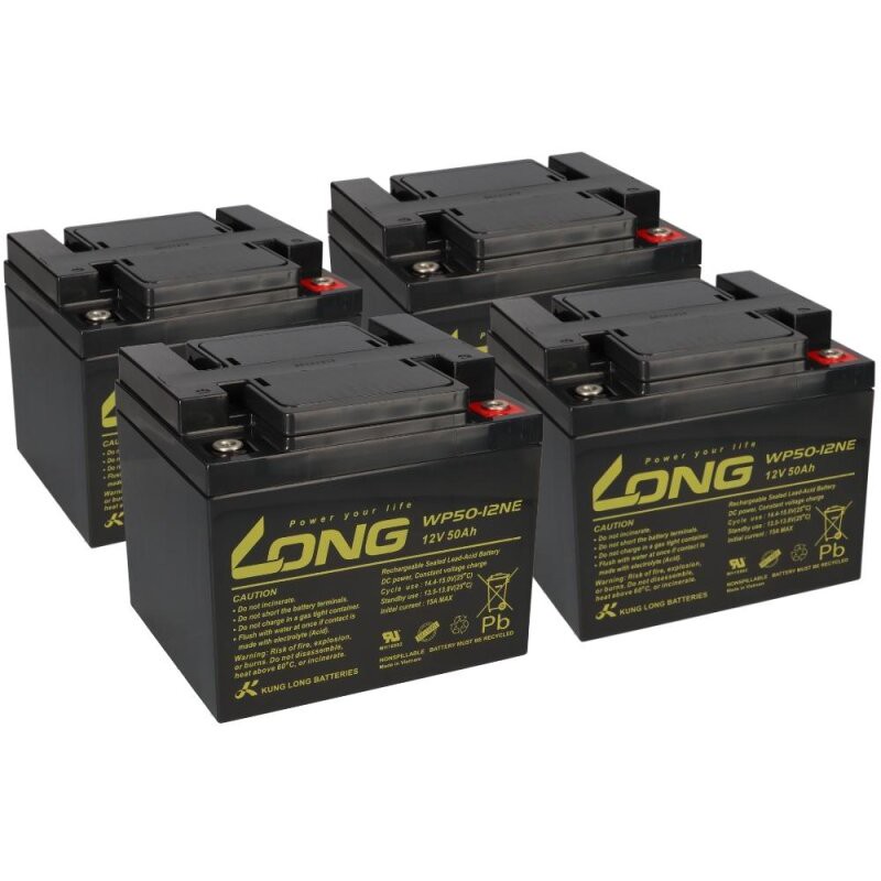 Akku Batterie Roller Elektromobil E-Scooter 1954 4x 12V 50Ah 48V AGM Blei Bleigel