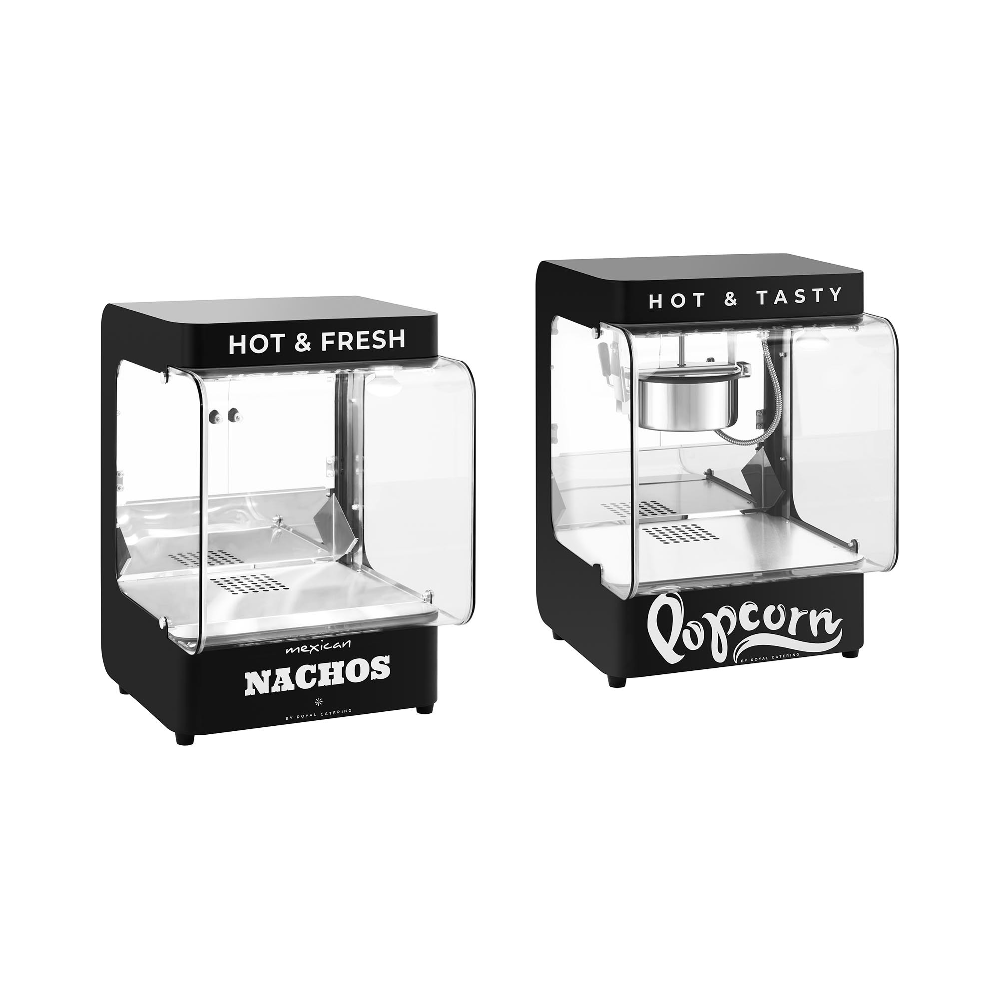 Popcornmaschine und Nacho-Wärmer - 99 l - 4 - 5 kg/h - Royal Catering