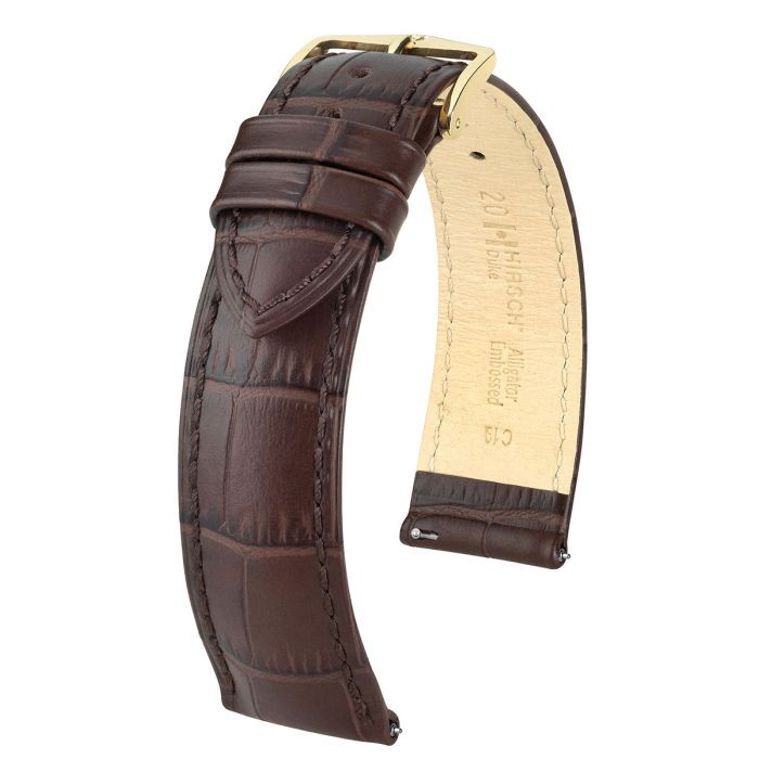 Hirsch Uhrenarmband Duke M braun 18 mm