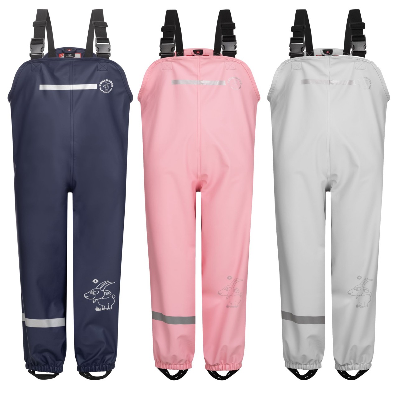 Höhenhorn Matschpfütze Kinder Regenhose wasserdichte Matschhose Regenlatzhose... 98 Hellgrau