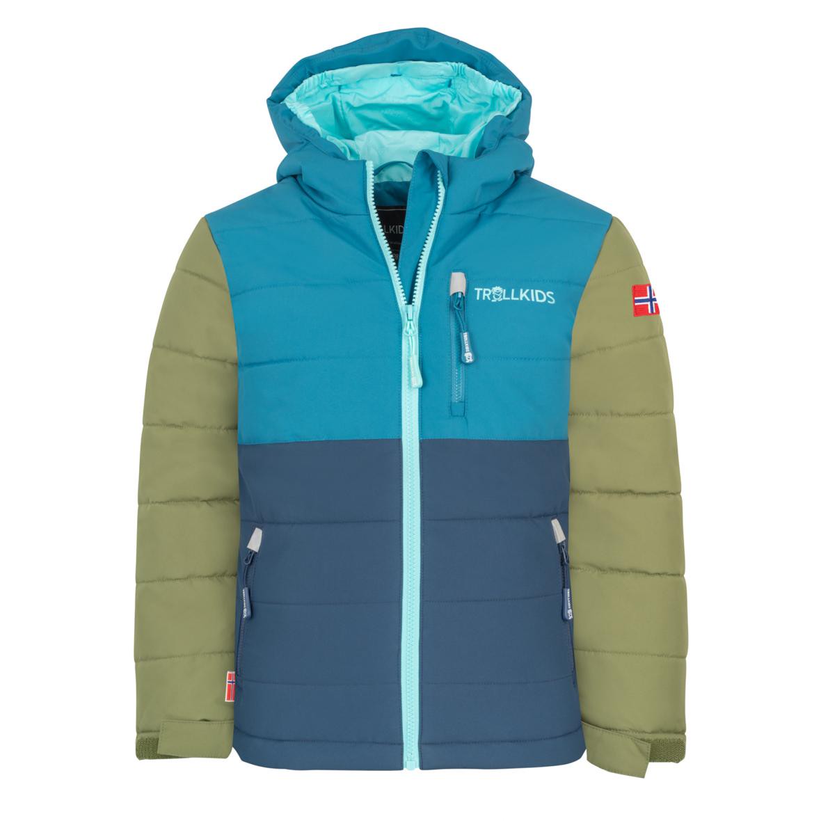 Trollkids Kinder Hemsedal XT Skijacke (Blau 128 Größe) Skijacken