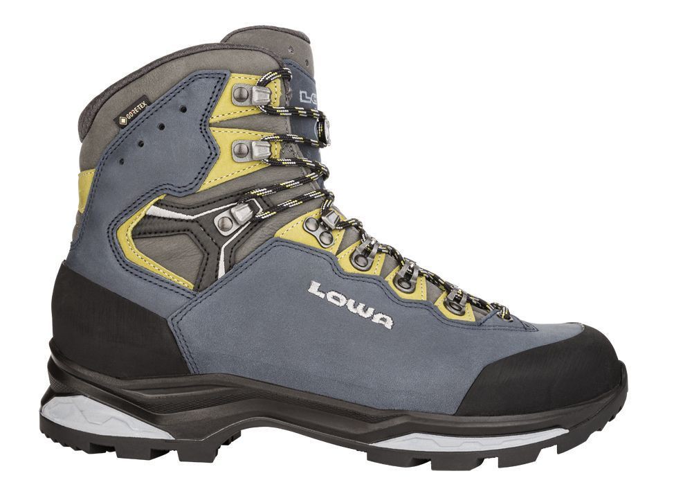 Lowa Camino Evo GTX Herren Wanderschuh stahlblau/kiwi UK 11