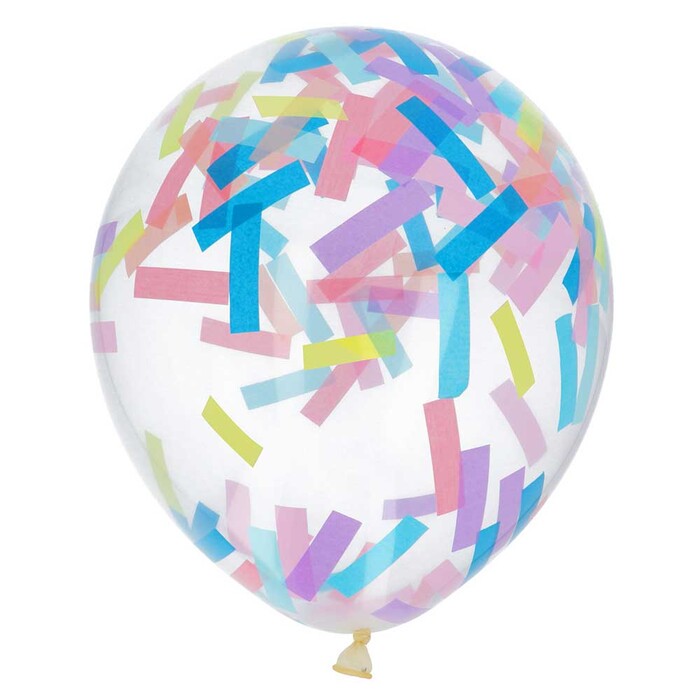 Luftballons mit Konfetti Candy Pastell 30 cm 4 Stück