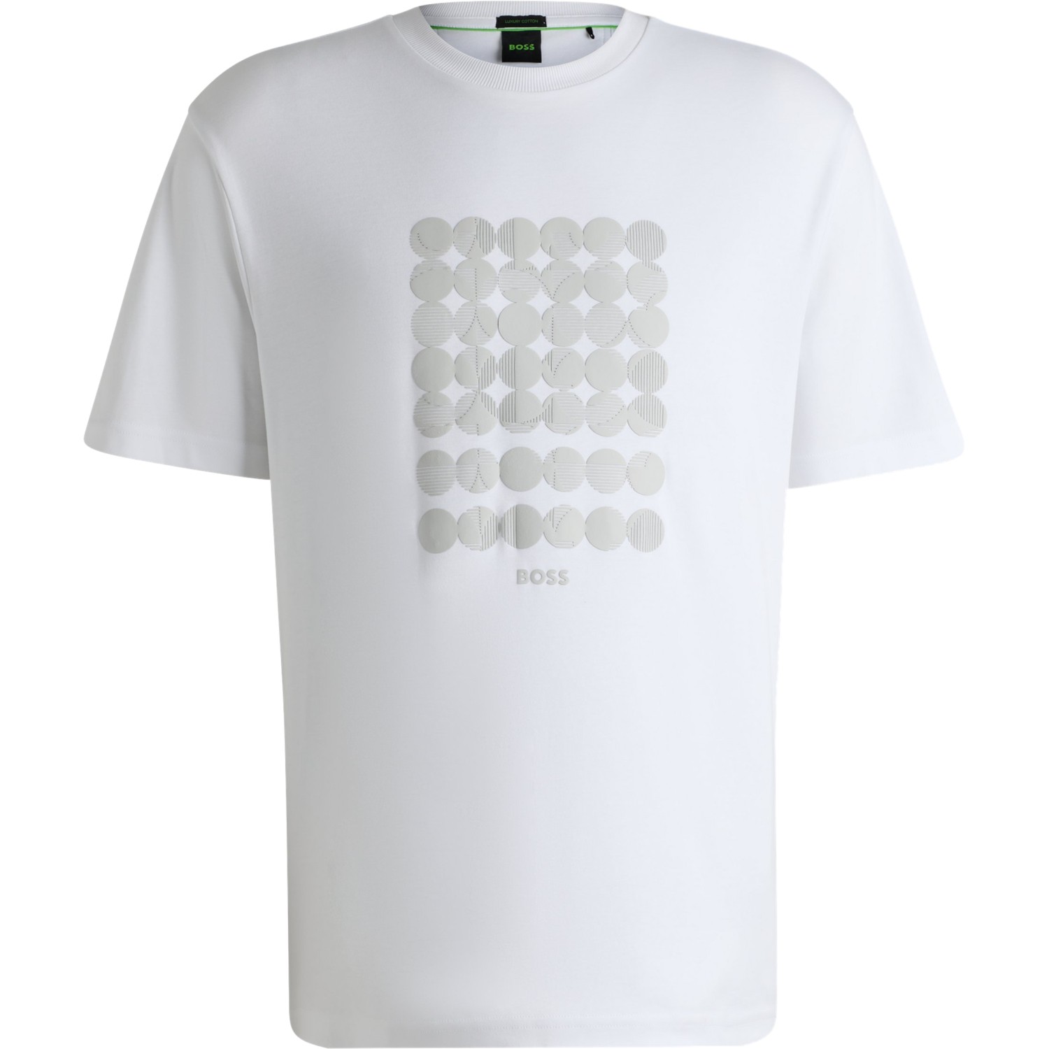 HUGO BOSS T-shirt met print Gestreept C, wit