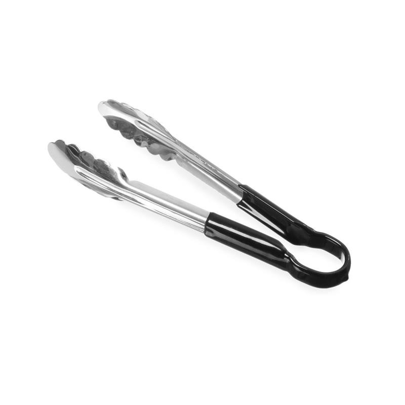 HENDI Servierzange 25 cm Edelstahl PVC Kunststoff Griff violett, Gastro Allweckzange Salatzange