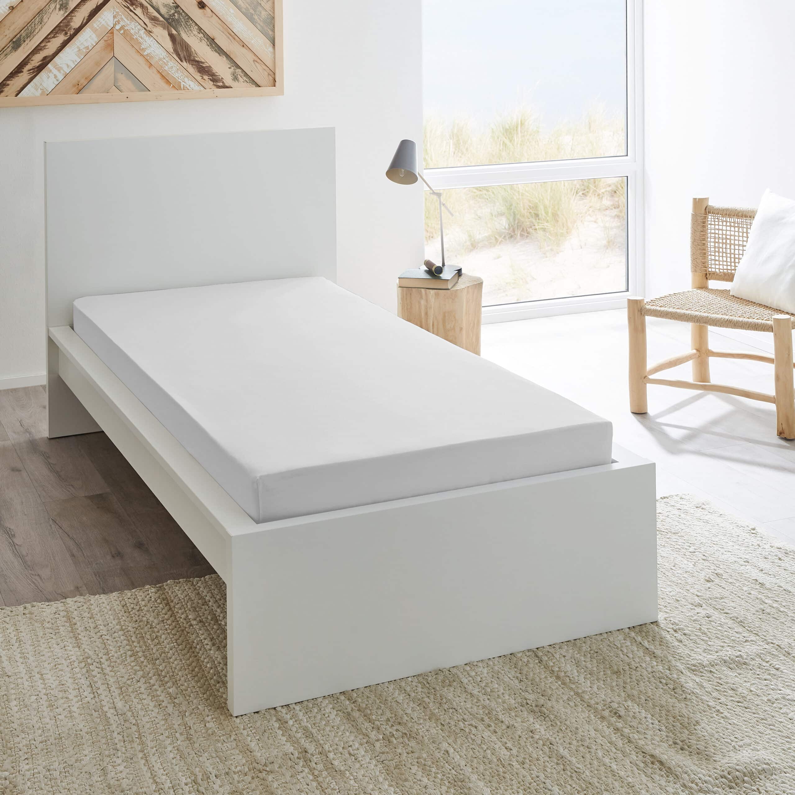 Premium Spannbettlaken Silber-Grau