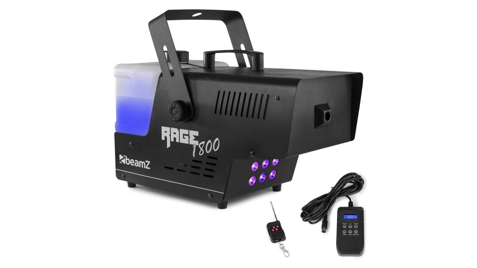 BeamZ Rage 1800LED Smoke Machine with Timer Controller