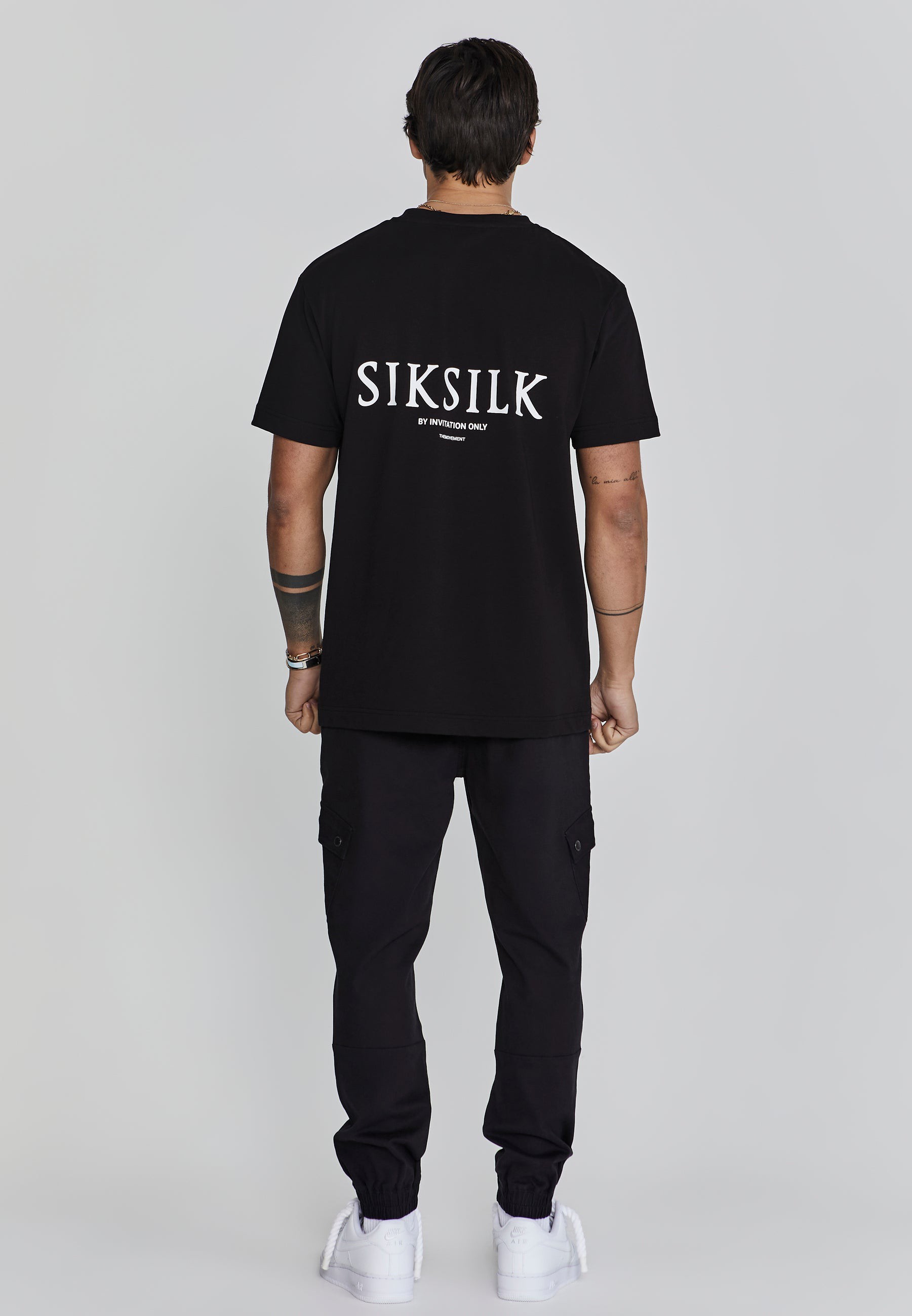 SikSilk Herrenschwarze Cargohose XS