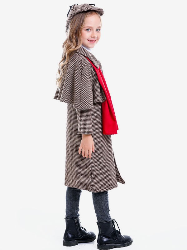 Karneval Kinder Kostüm Halloween Kostüme für Kinder Sherlock Holmes Coffee Brown Kid Cosplay Set Karneval Kostüm