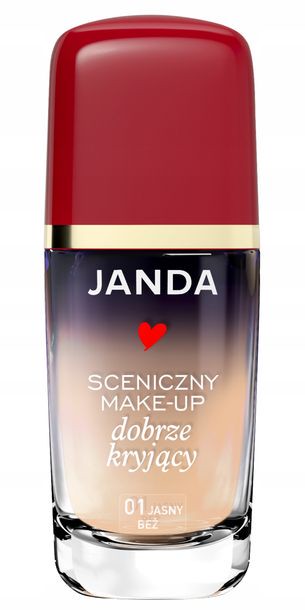 ﻿JANDA Make-up sceniczny kryjący 01 j.beż Fluid Bez efektu maski Wygładza