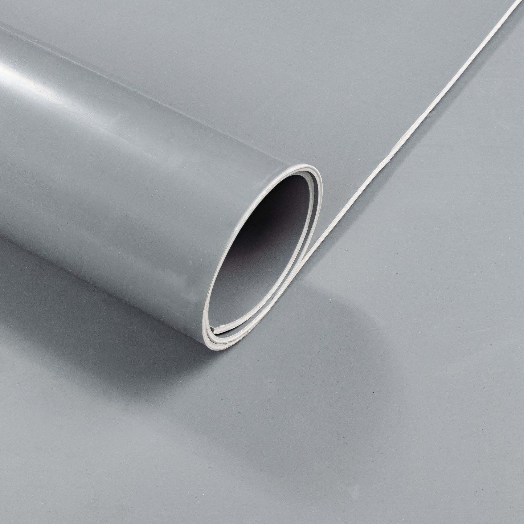 Gummimatte Gummiläufer Glatt 3mm Grau 100cm Breit auf TPE, Geruchslos - Bodenbelag, Bodenmatte 100x100cm