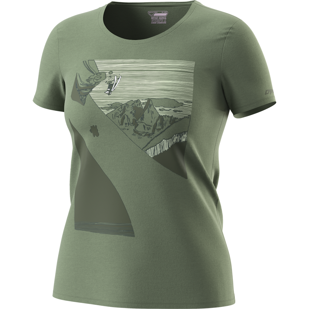 DYNAFIT - Dynafit X Simon Charrière Tee Woman - Grün (Gr.: 38)