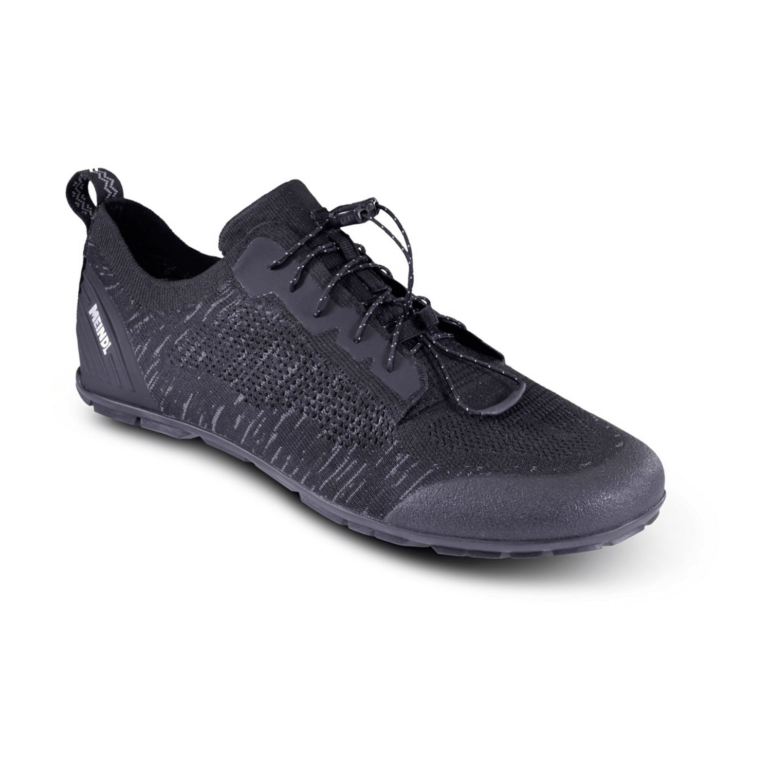 Meindl Pure Comfort 4697-01 schwarz - Sportschuh Schwarz/Silber - Barfußschuhe DAMEN, Schwarz für Damen, schwarz, Größe 37 ½ EU