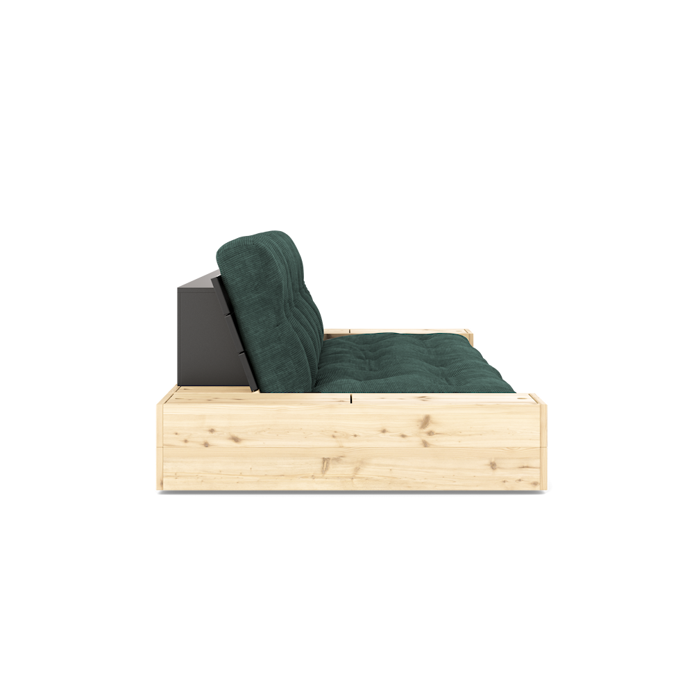 Karup Design Untergestell (Schlafsofa) Naturholz/Nachtschwarz/Algen mit Seitenkästen – 1374025124