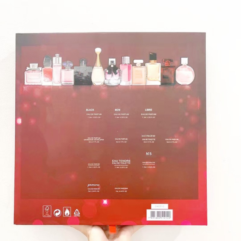 Luxe Perfume de Cologne pour femmes hommes Girls Dame Girls 12pcs Set avec costume Box PARFUM PARLUM PARMING PARMING FROMMAN