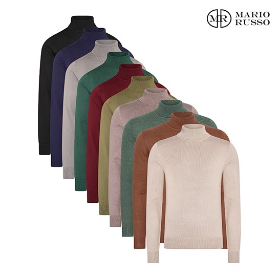Mario Russo – Rollkragenpullover – Verschiedene Farben und Größen