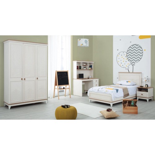 Schlafzimmer Sets Jugenbett Kinderbett Weiß Holz Set 4tlg Bett Modern