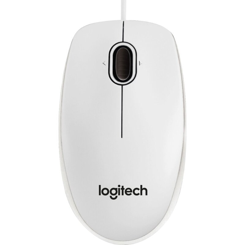Logitech Maus B100, USB, weiss
