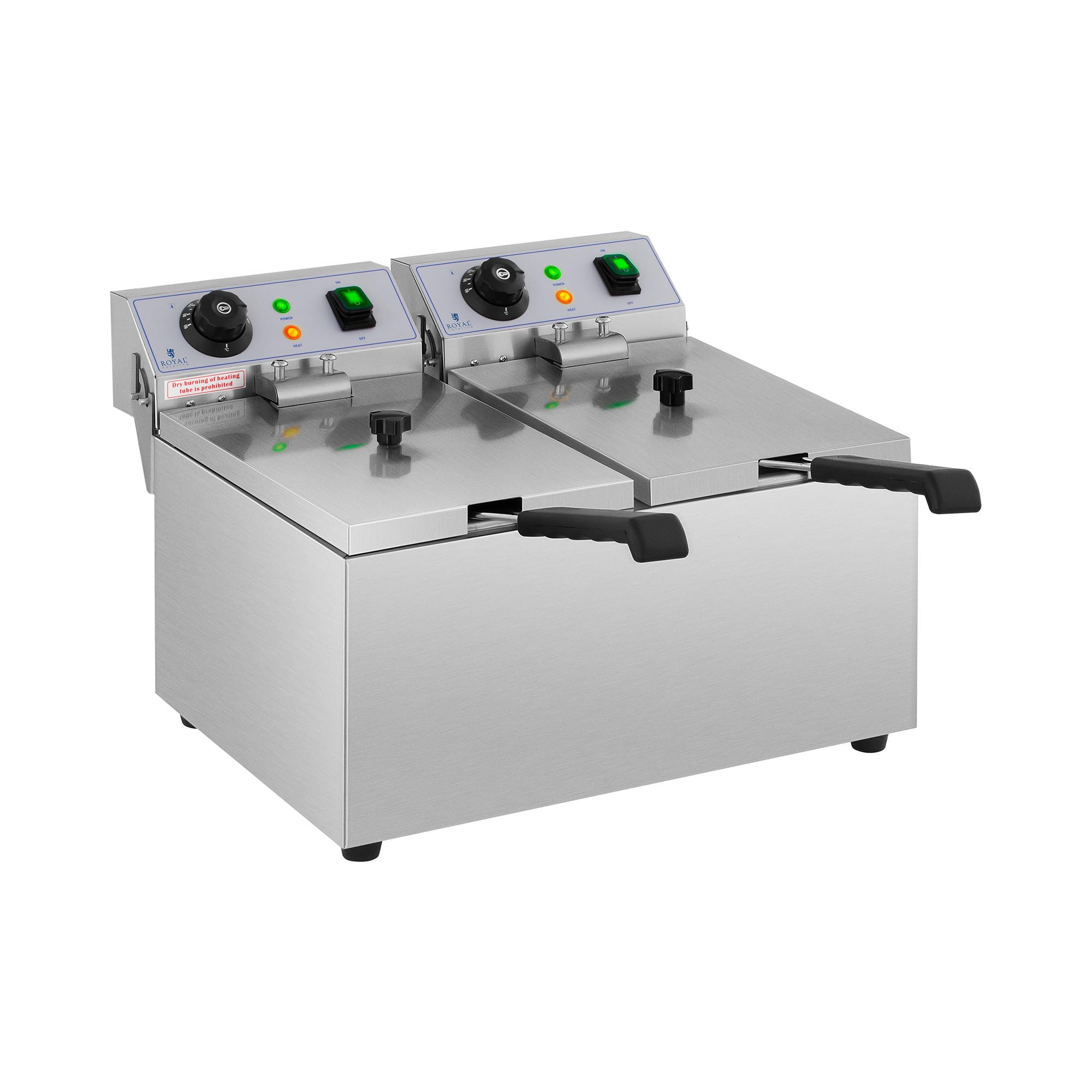 Elektro-Doppel-Fritteuse - 2 x 8 l - 6400 W - Royal Catering