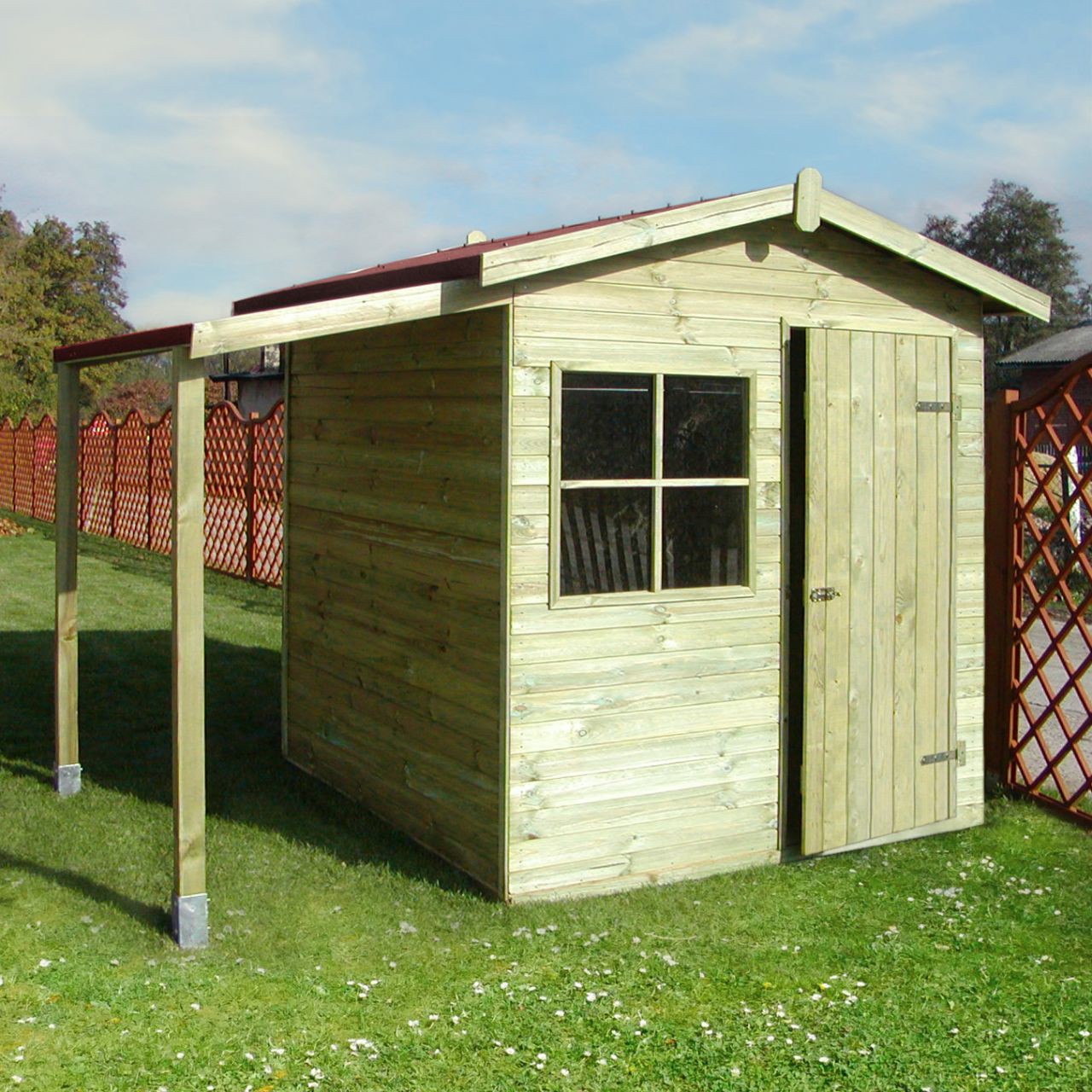 Gerätehaus Bruno 180 x 180 x 205 cm, Kiefer kdi natur 