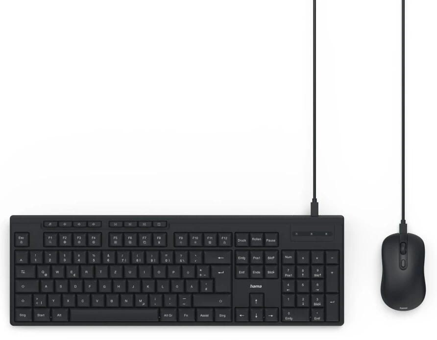 Hama CKM-200 Tastatur-Maus-Set, QWERTZ Deutsch