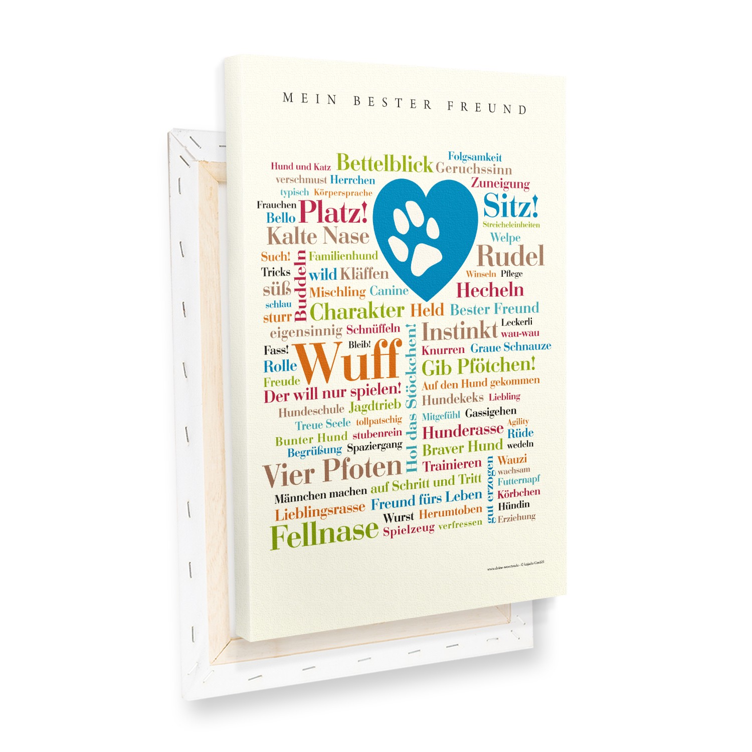 Leinwand Hund - Mein bester Freund – Keilrahmen