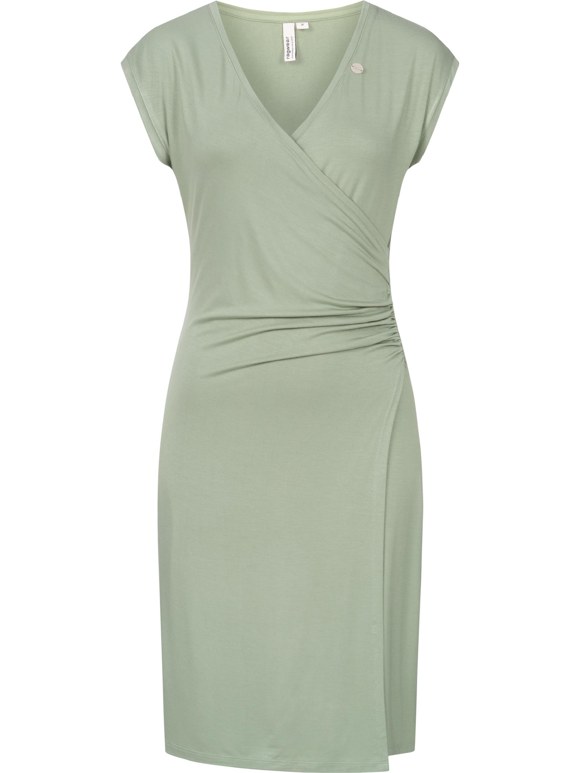 Wickelkleid mit V-Ausschnitt 