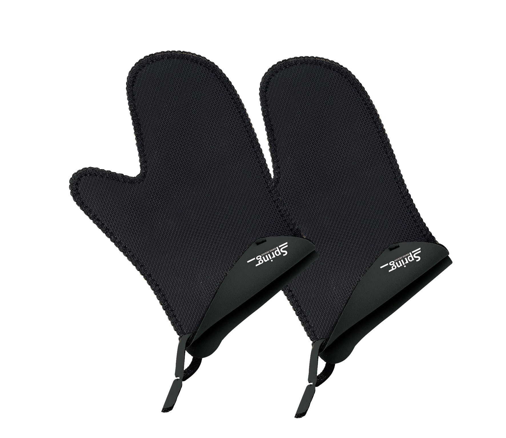 Handschuh kurz schwarz 1 Paar Backofenhandschuh,  