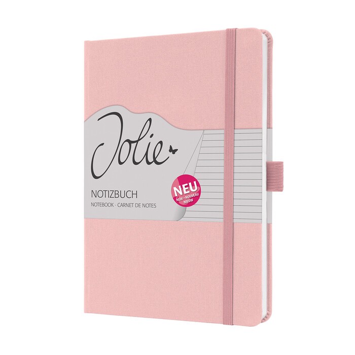 Notizbuch Jolie Soft Pink A5 192 Seiten pink