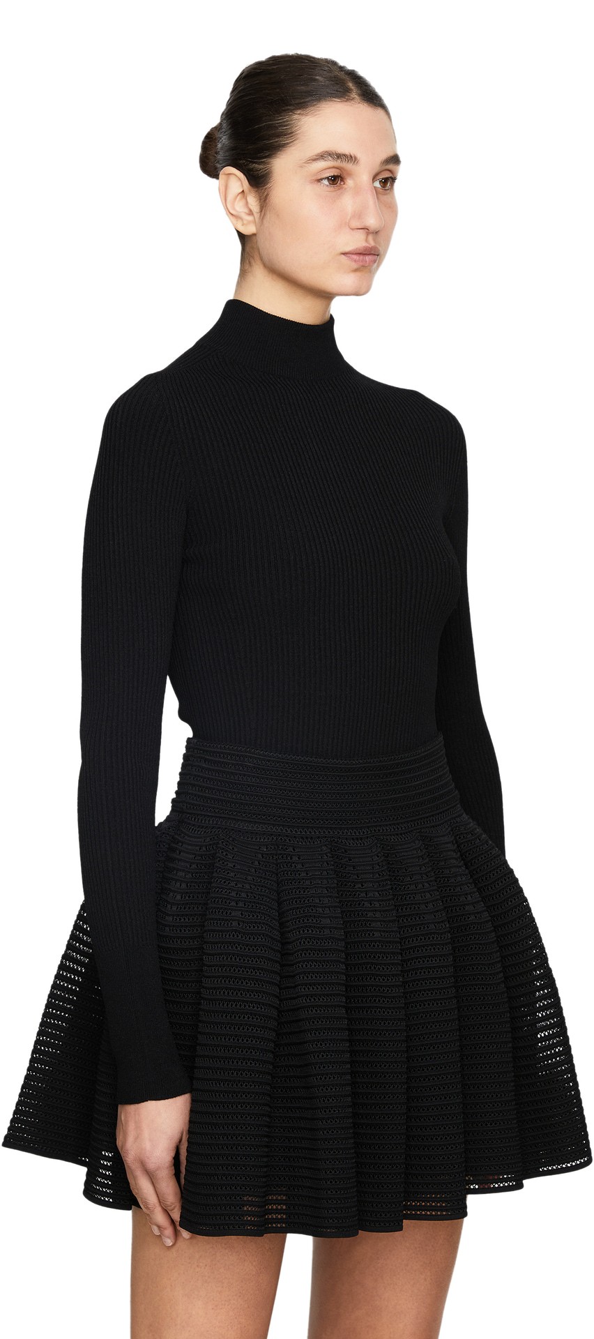 Strick-Minirock 'Crinoline' Schwarz