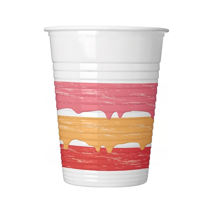 Becher - Pastell: Birthday Cake, 8 Stück