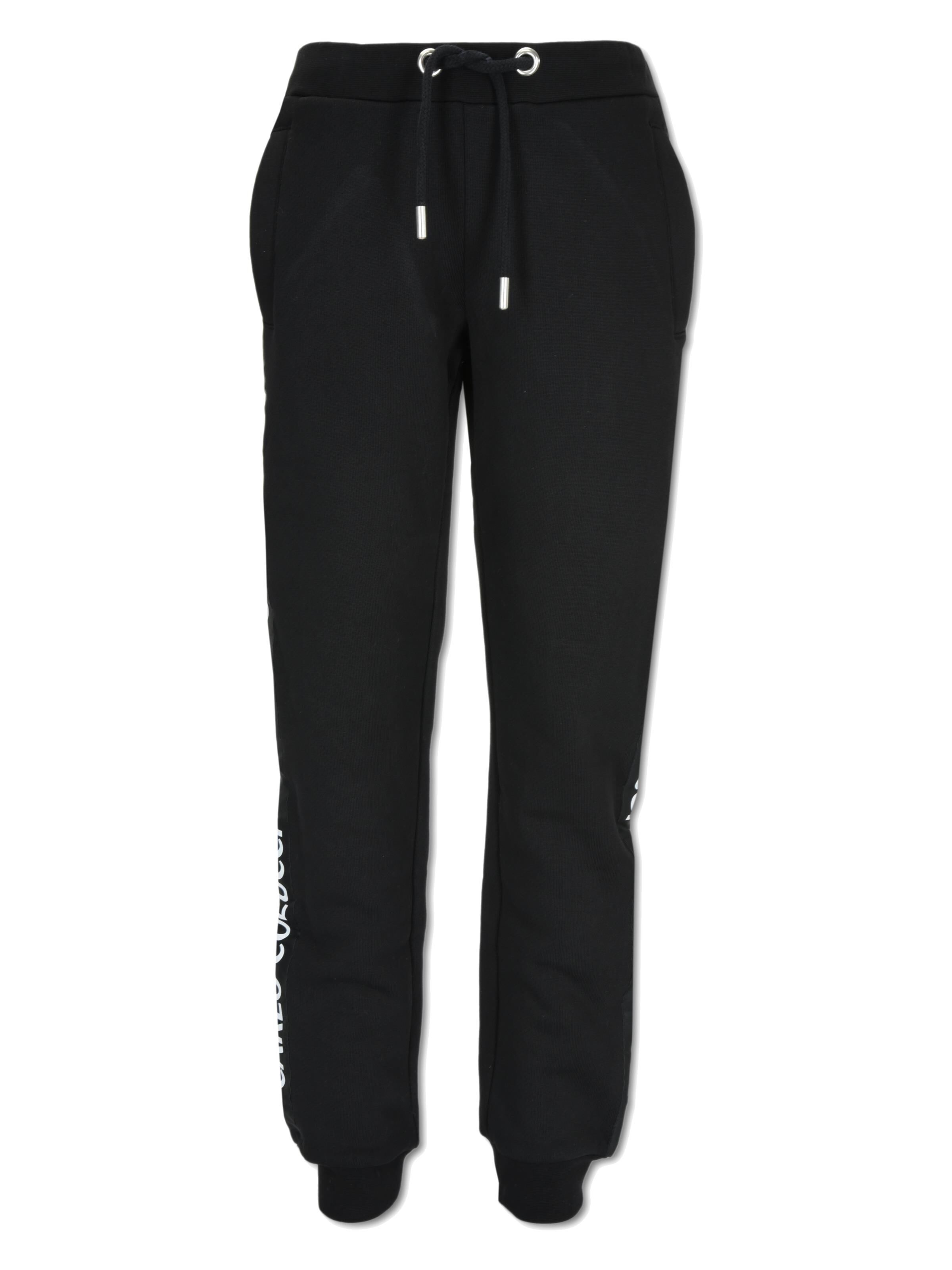 Carlo Colucci Kinder Jogginghose mit seitlichem Logotape - Schwarz Schwarz 134/140