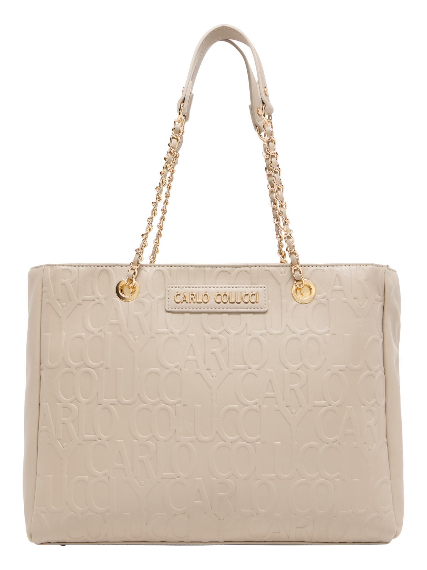 Carlo Colucci Shopper mit geprägtem Logo - Grau