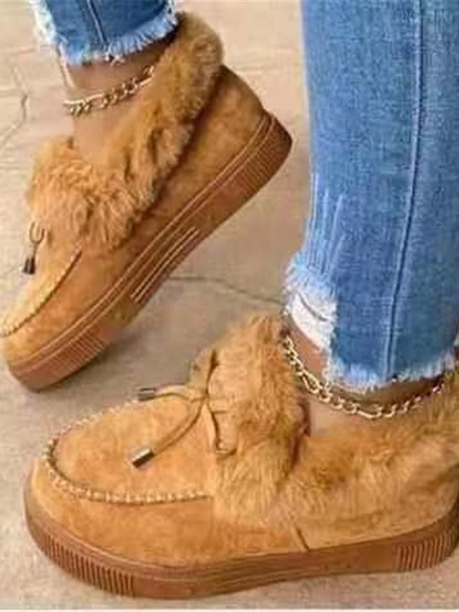 Modetalente Stiefel Offen Retro Flach Orange Stiefel