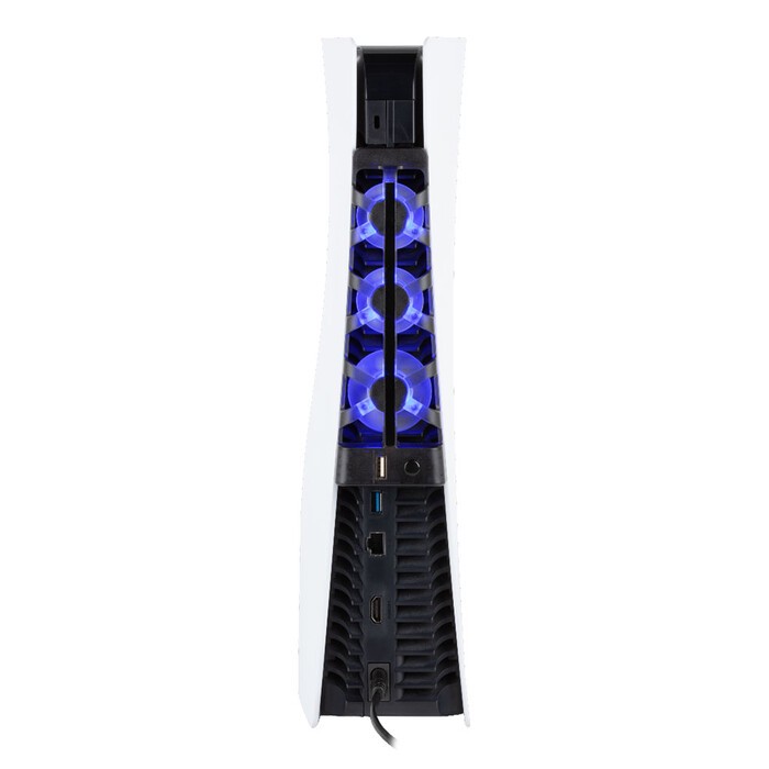 KONIX Cooling Fan inklusive LEDs für PlayStation 5 3 Geschwindigkeiten blau
