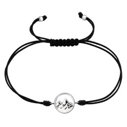 MARTIN1985 Hochwertiges Bolo Armband verstellbar mit Bergen 925 Sterling Silber und Geschenkverpackung