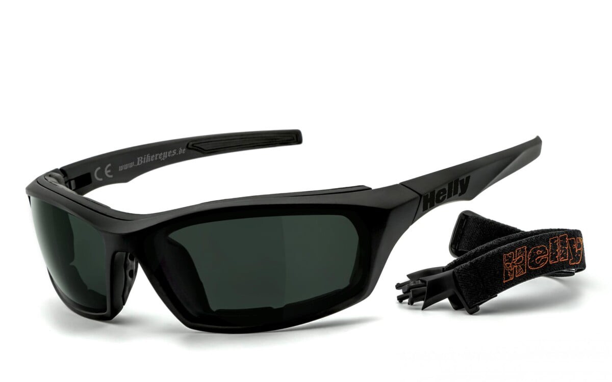 HELLY - No.1 Bikereyes | Motorradbrille, Multifunktionsbrille, Motorrad-Sonnenbrille, Bikerbrille, winddicht, gepolstert | SEHSTÄRKE möglich | i-stealth (Polbrille)
