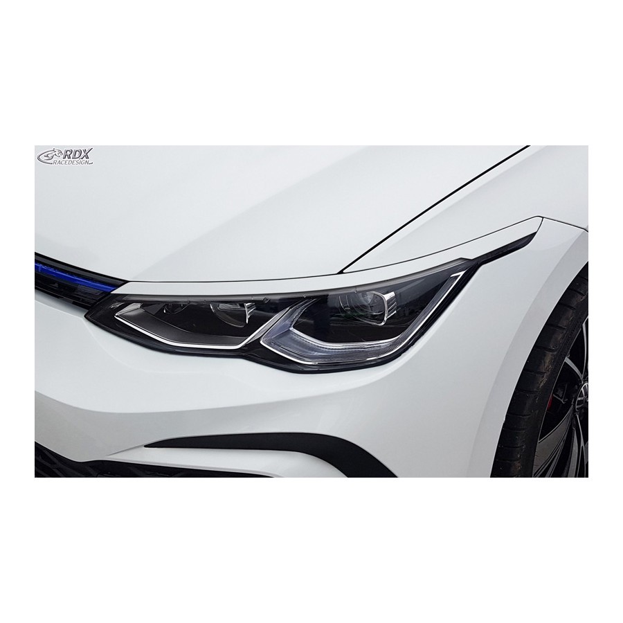 Spoilers de phares adaptés à Volkswagen Golf VIII (CD) 2020- (ABS)