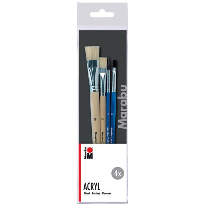 MARABU Pinsel-Set Acryl 4 Stück