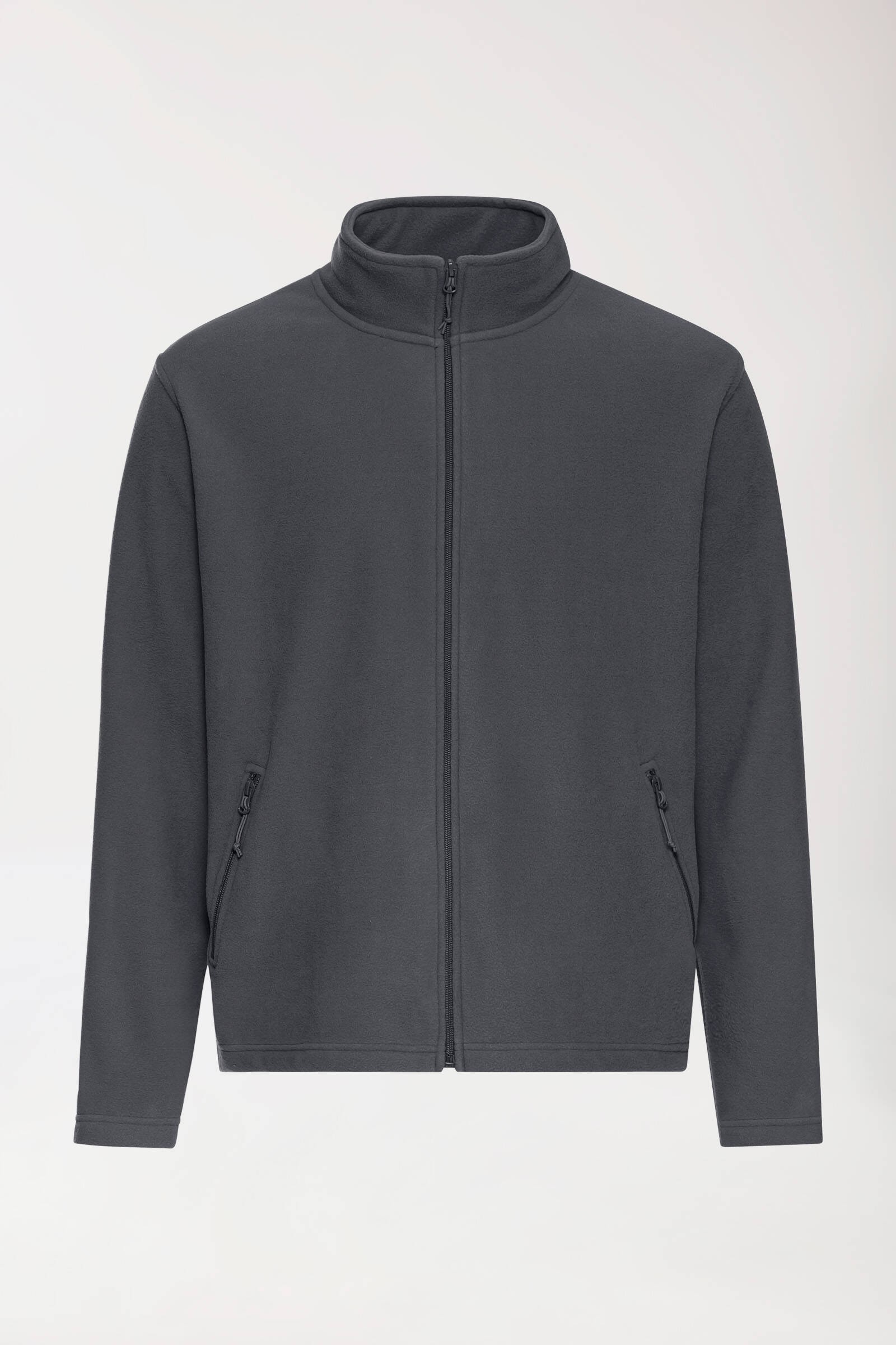 Fleecejacke Herren - Stehkragen, Erzgrau