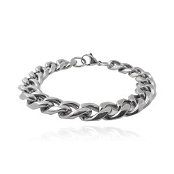 MARTIN1985 Panzerketten Armband 316L Chirurgenstahl 19cm Karabinerverschluss Unisex Damen Herren mit Geschenkverpackung