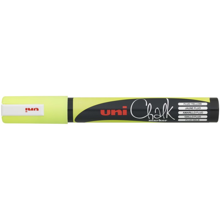 UNI-Ball Fenster-/Kreidemarker Uni PWE-5M Rundspitze 1,8 - 2,5 mm gelb