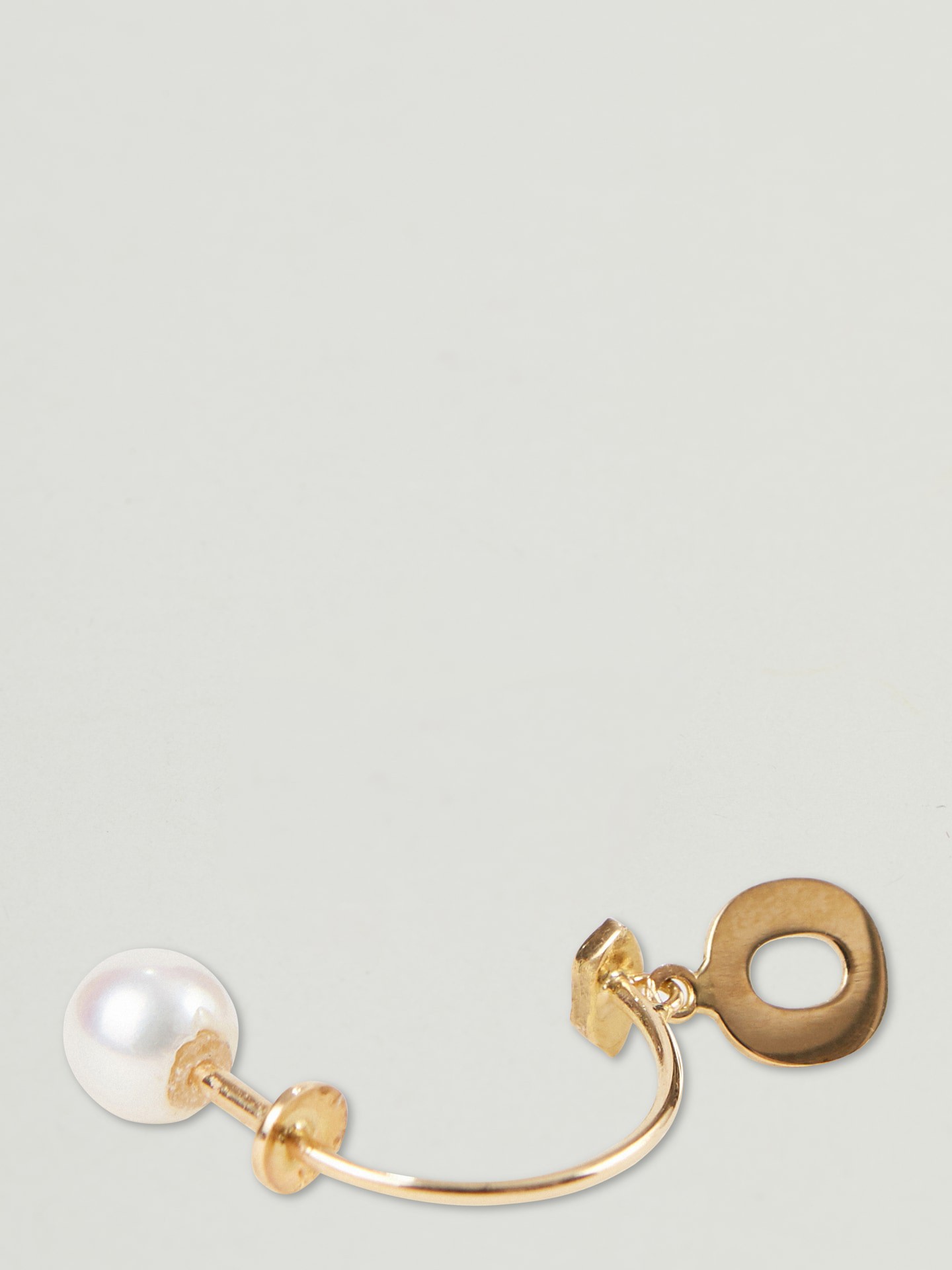 Ohrring 'Micro Lips O' Gelbgold