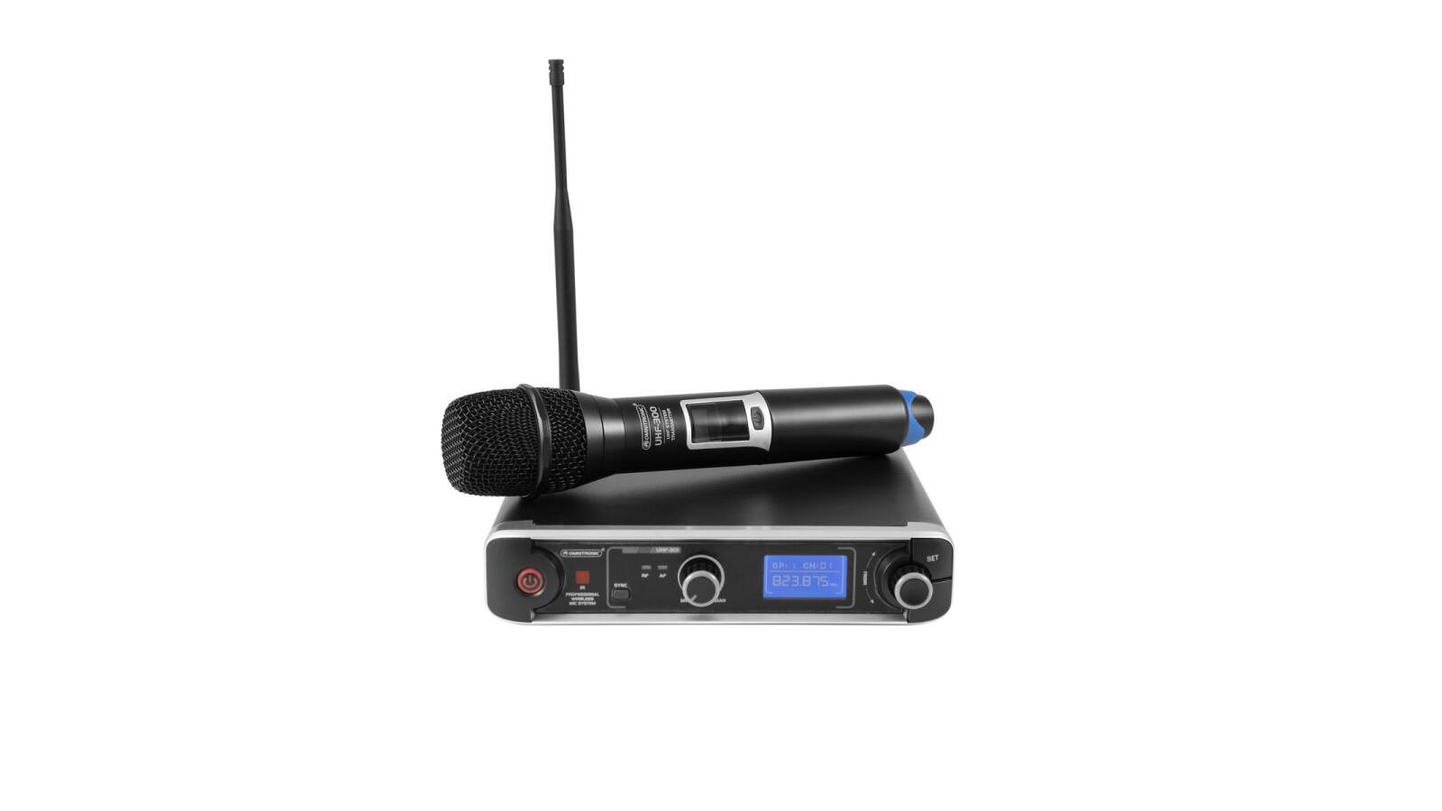 OMNITRONIC UHF-301 1-Kanal-Funkmikrofonsystem 823-832/863-865MHz
