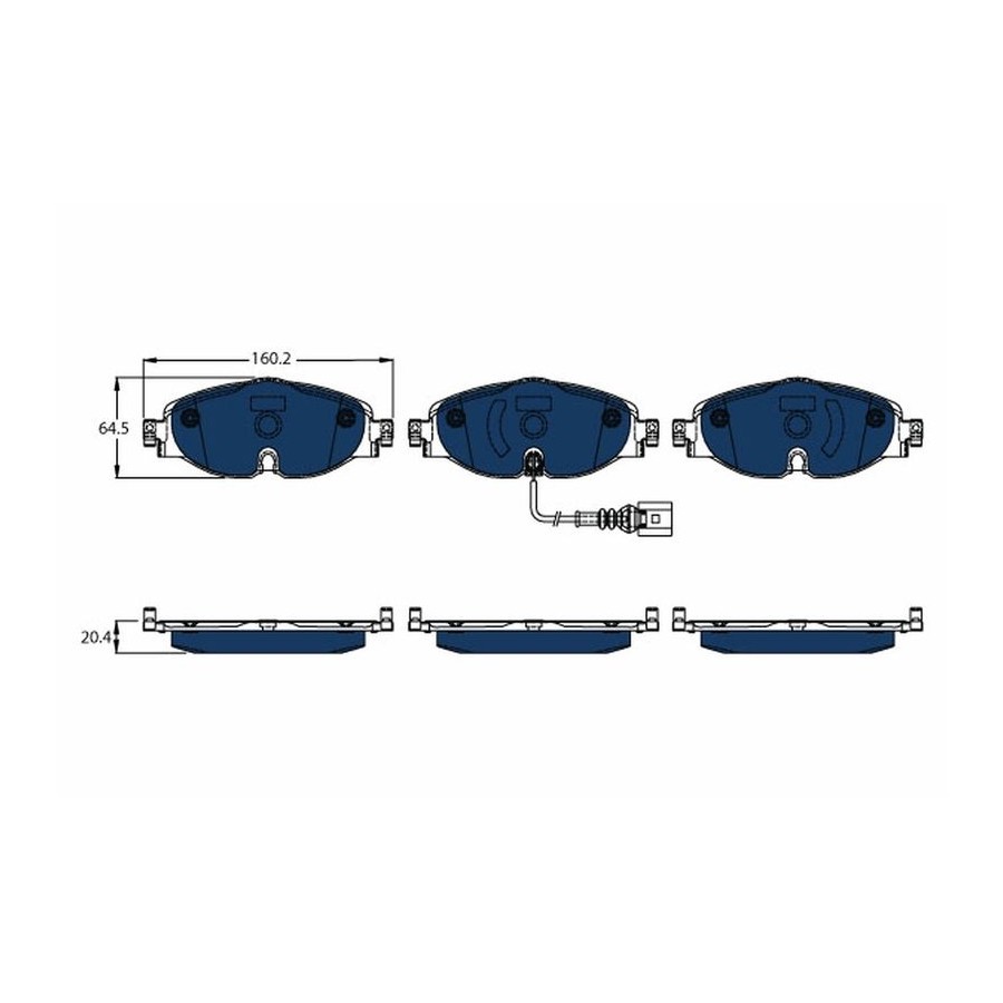 Kit de plaquettes de frein, frein à disque ELECTRIC BLUE GDB1956BTE TRW