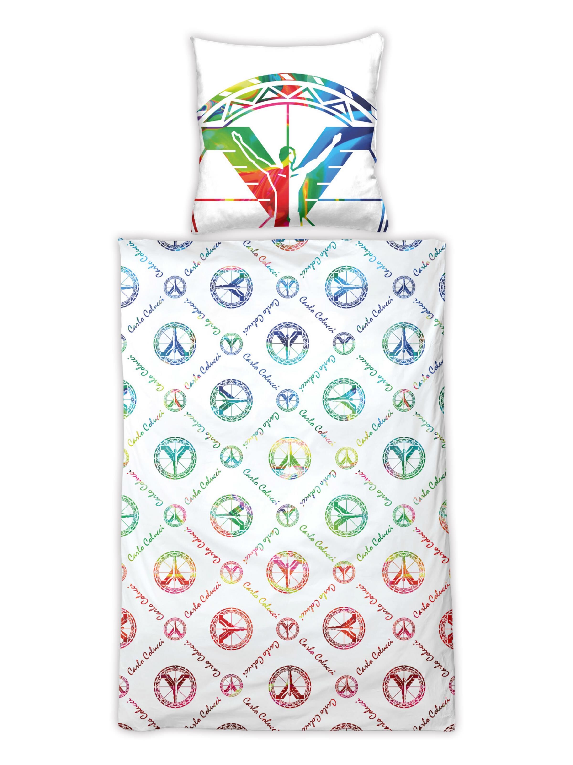 Bettwäsche-Set mit bunten Monogrammen