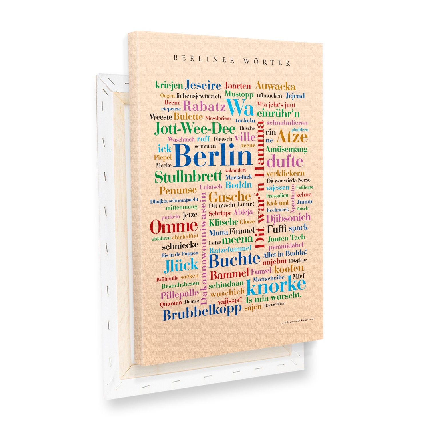 Leinwand Berliner Wörter - Keilrahmen