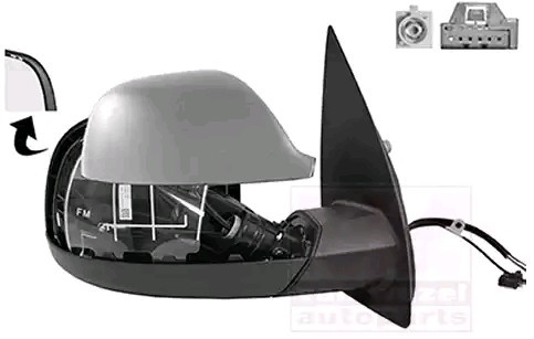 VAN WEZEL 5786818 Außenspiegel * HAGUS * rechts, mit Antenne, grundiert