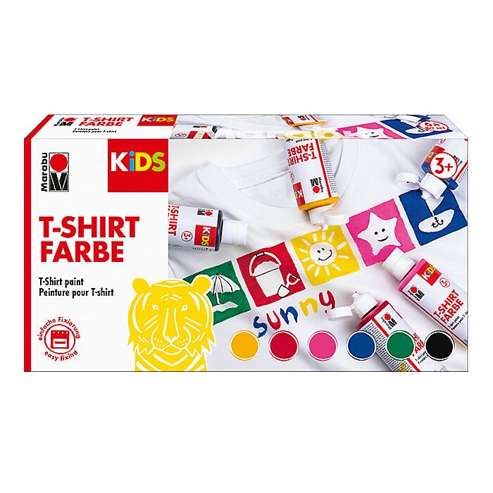 MARABU Kids T-Shirt Farbenset 6 x 80 ml mehrere Farben