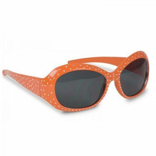 Orangefarbene Glitzer-Sonnenbrille